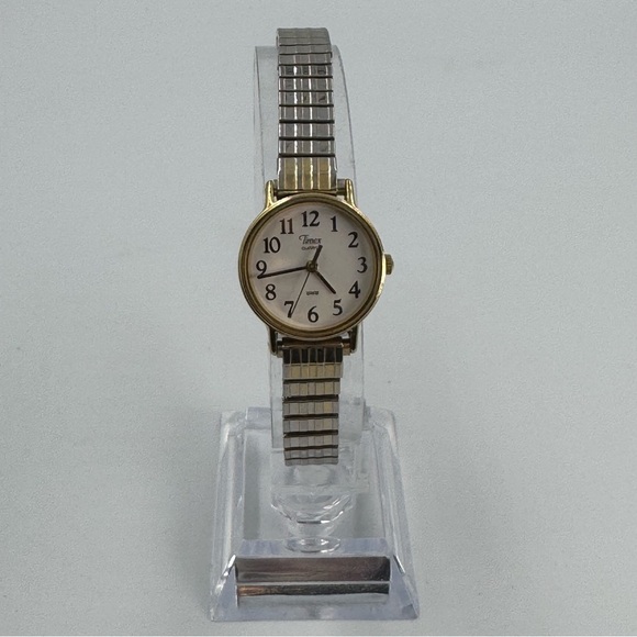 Timex Ladies Easy Read Two Tone Water Resistant Watch Stretch to Fit Works - Picture 1 of 6